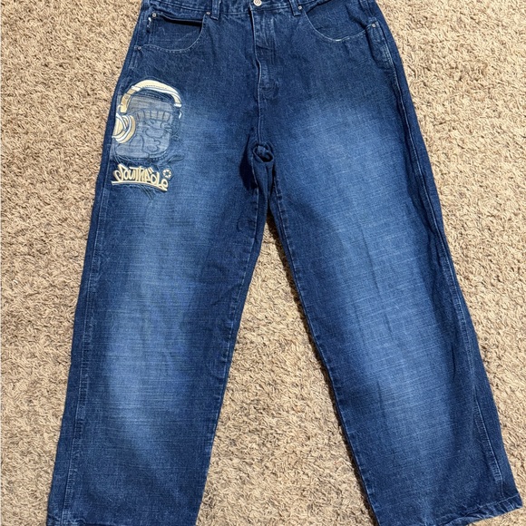 South Pole Other - Y2K Baggy Southpole 40x30 Early 2000s Skater Embroidered Denim Skate Jeans